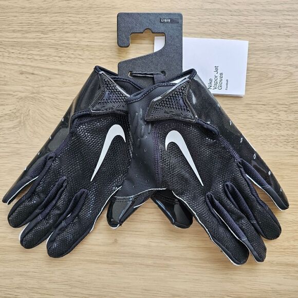 Nike Vapor Jet Football Gloves Size S Black White Receiver Texturized Rubber New - Picture 15 of 15